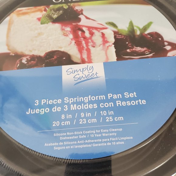 Oneida 3 Piece Springform Pan Set 8/9/10 in - Picture 4 of 4